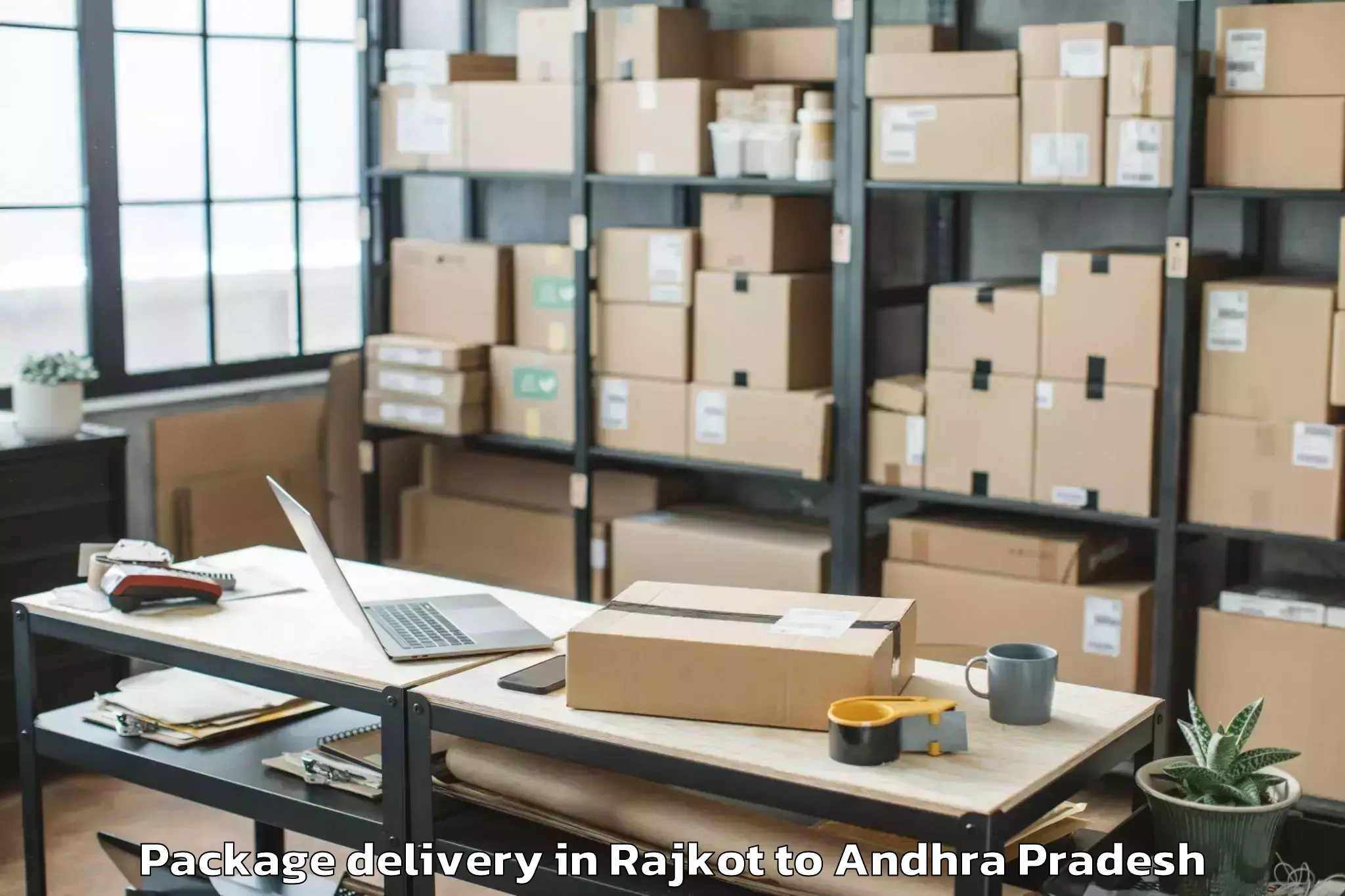 Reliable Rajkot to Biccavolu Package Delivery